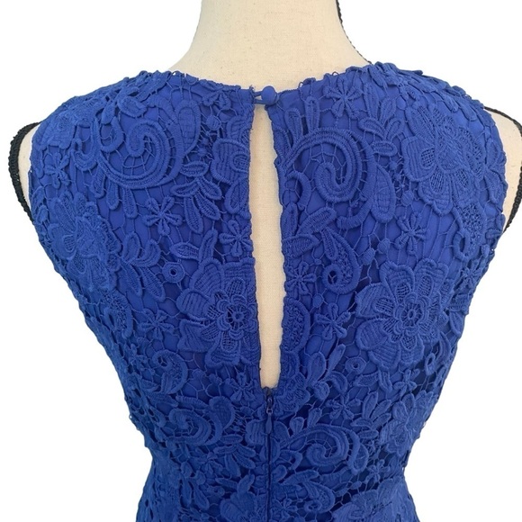 J. Crew Lace Sleeveless Floral Midi Dress Size 10 Cocktail Party Office - Picture 6 of 15